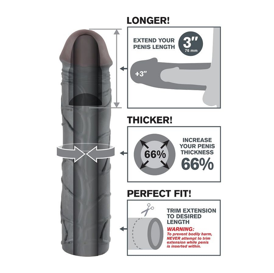 FANTASY X- TENSIONS - MEGA 3 EXTENSION BLACK - 53Xshop