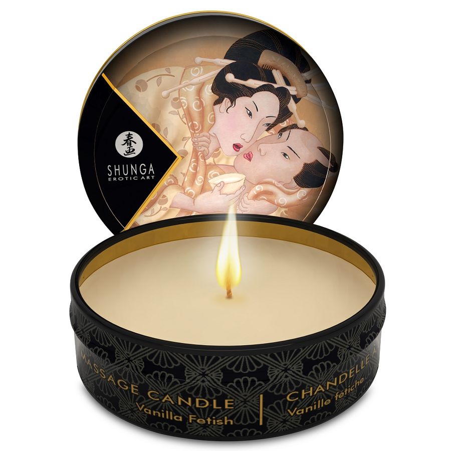 SHUNGA - MINI CARESS BY CANDELIGHT VANILLA MASSAGE CANDLE 30 ML - 53Xshop