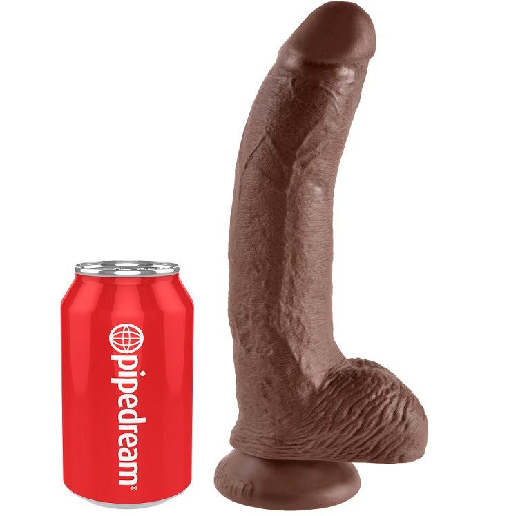 KING COCK - 9 DILDO BROWN WITH BALLS 22.9 CM - 53Xshop