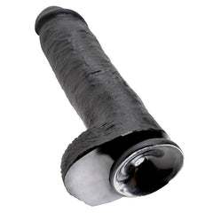 KING COCK - 11 DILDO BLACK WITH BALLS 28 CM - 53Xshop