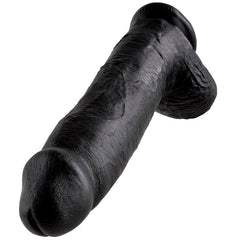 KING COCK - 12 DILDO BLACK WITH BALLS 30.48 CM - 53Xshop