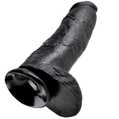 KING COCK - 12 DILDO BLACK WITH BALLS 30.48 CM - 53Xshop