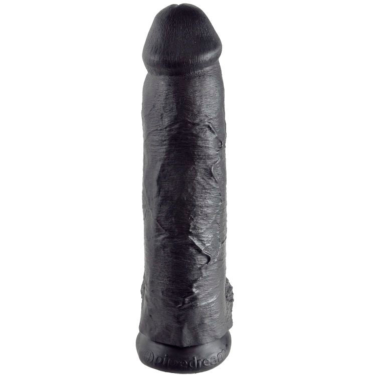 KING COCK - 12 DILDO BLACK WITH BALLS 30.48 CM - 53Xshop