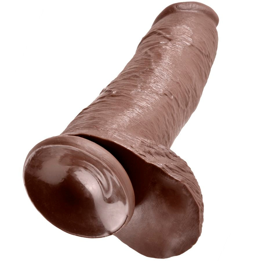 KING COCK - 12 DILDO BROWN WITH BALLS 30.48 CM - 53Xshop