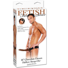 FETISH FANTASY SERIES - CHOCOLATE DREAM HOLLOW STRAP-ON - 53Xshop