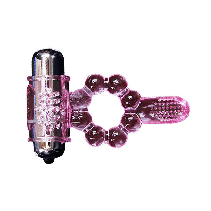 BAILE - SILICONE RING 10 TONGUE RHYTHMS WITH PINK VIBRATION - 53Xshop