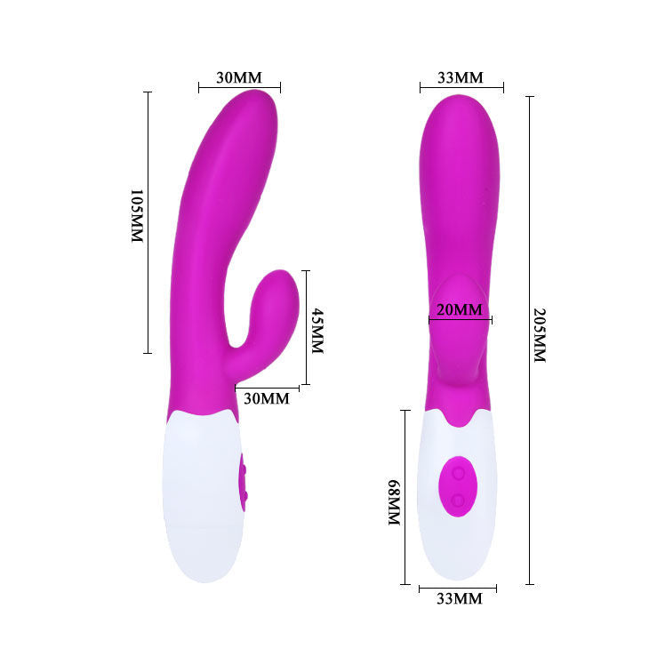 PRETTY LOVE - FLIRTATION ALVIS VIBRATOR WITH CLITORIS STIMULATOR - 53Xshop