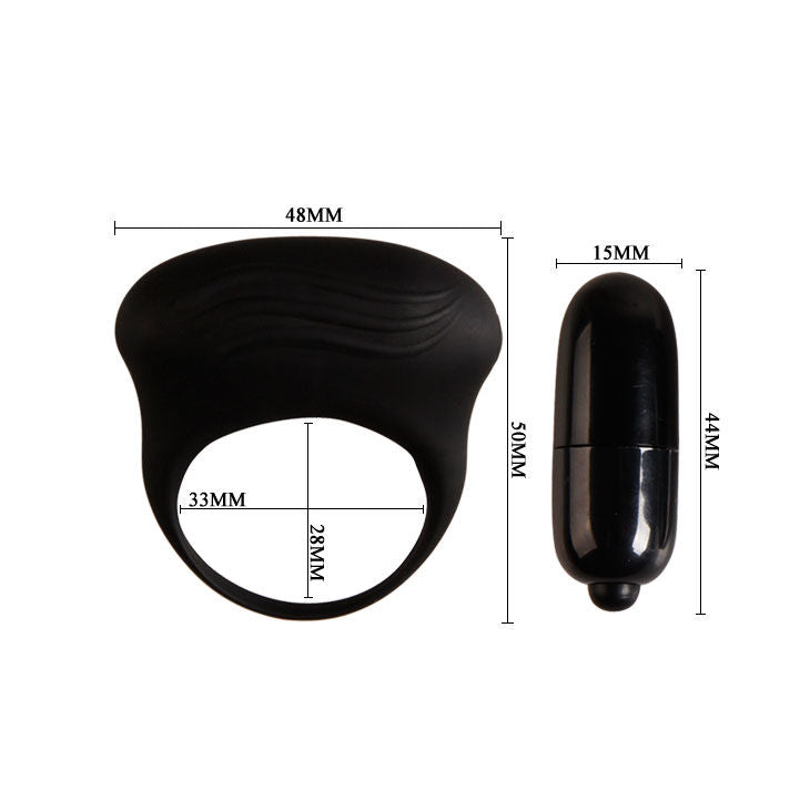 PRETTY LOVE - BERTRAM BLACK VIBRATOR RING - 53Xshop