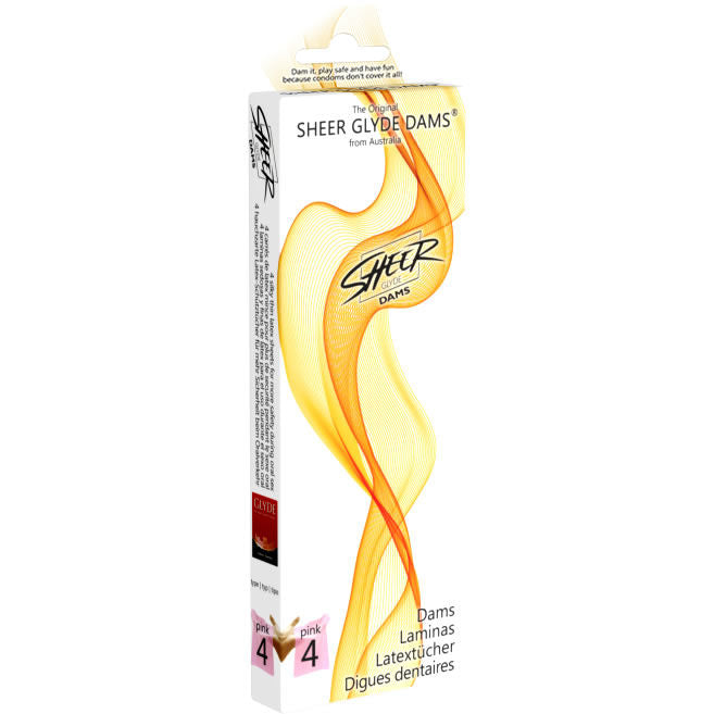 SHEER GLYDE - DAMS LAMINAS LATEX ORAL SEX STRAWBERRY - 53Xshop