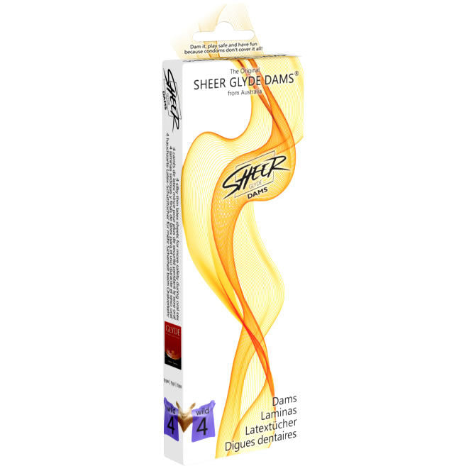 SHEER GLYDE - DAMS LAMINAS LATEX ORAL SEX WILD BLACKBERRIES - 53Xshop