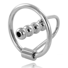 METAL HARD - GLAND RING WITH URETHRAL PLUG 30MM - 53Xshop
