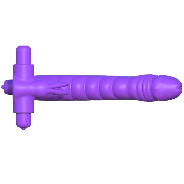 FANTASY C-RINGZ - SILICONE DOUBLE VIBRATOR RABBIT - 53Xshop