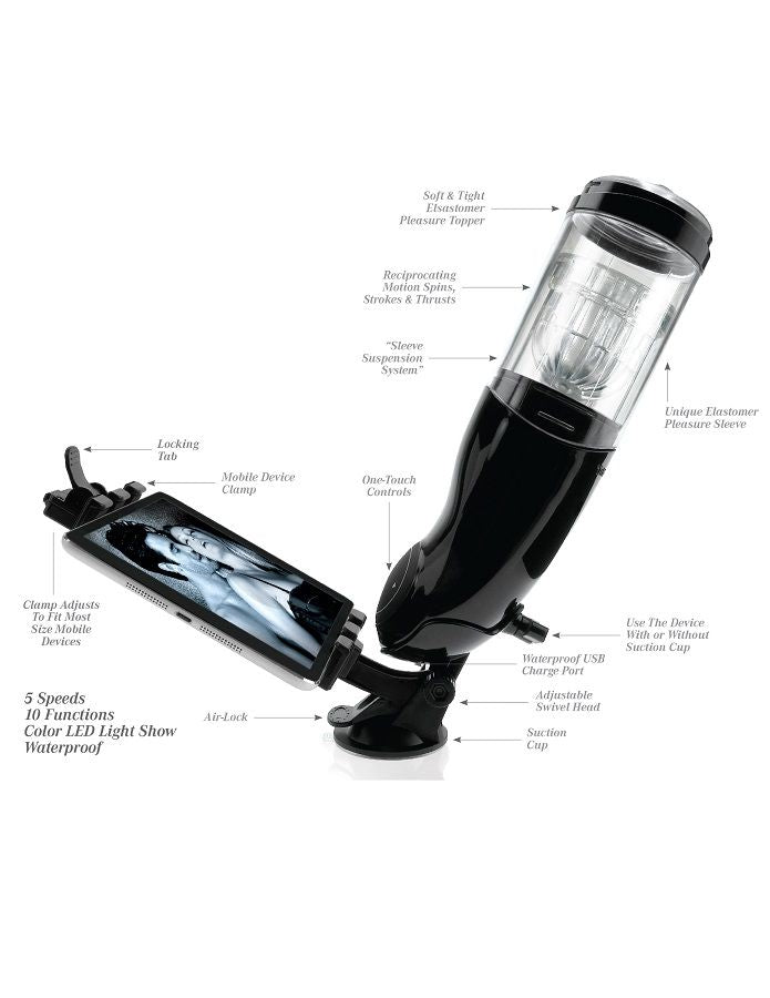 EXTREME TOYZ - PDX MEGA BATOR USB MALE MASTURBATOR MOUTH RED - 53Xshop
