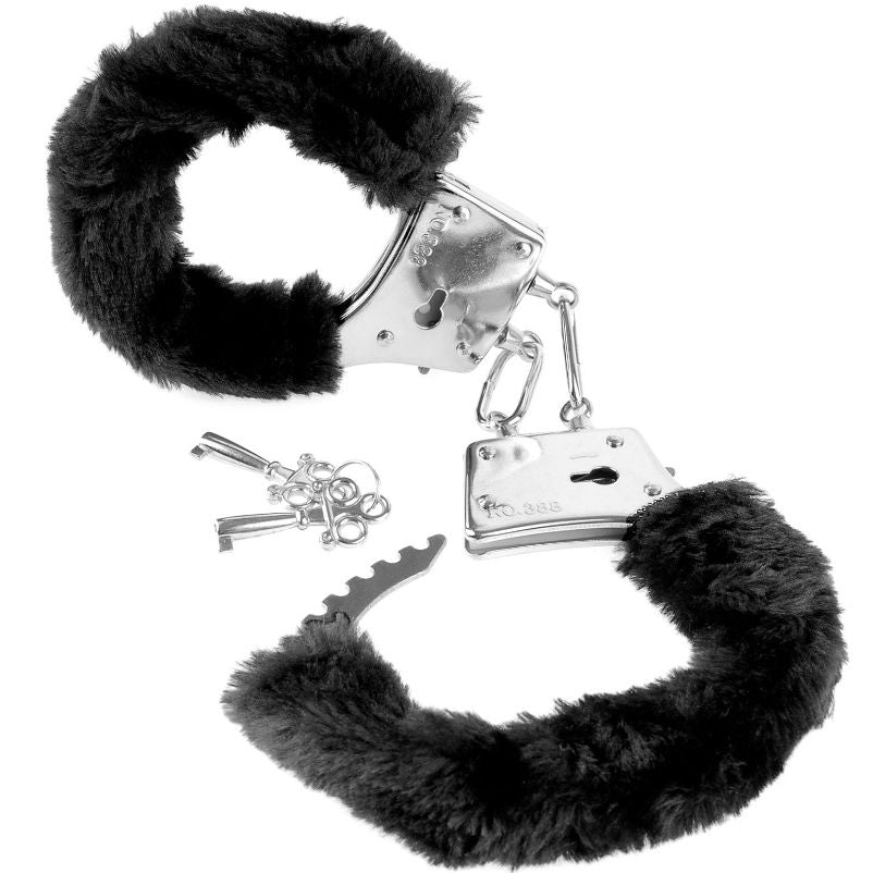 FETISH FANTASY SERIES - FURRY CUFFS BLACK - 53Xshop
