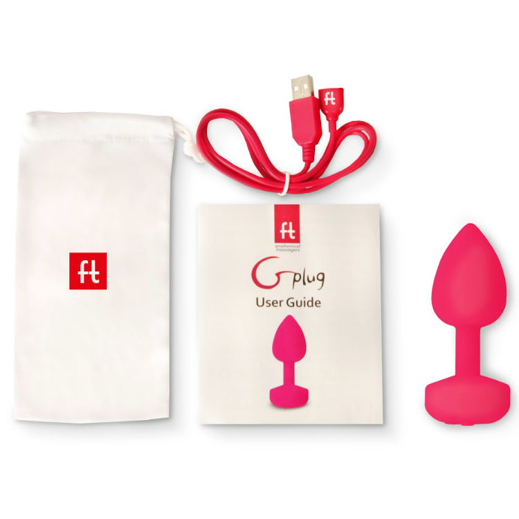 G-VIBE - FUNTOYS GPLUG ANAL RECHARGEABLE VIBRATOR LARGE NEON PINK 3.9CM - 53Xshop