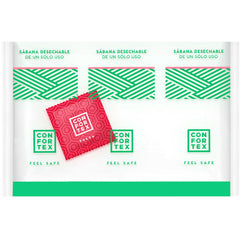 CONFORTEX - DISPOSABLE HYGIENIC SHEETS, INDIVIDUAL BAG + STRAWBERRY CONDOM - 53Xshop