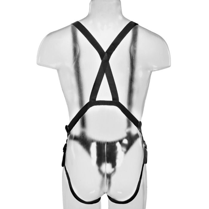 KING COCK - 25.5 CM HOLLOW STRAP-ON SUSPENDER SYSTEM FLESH - 53Xshop