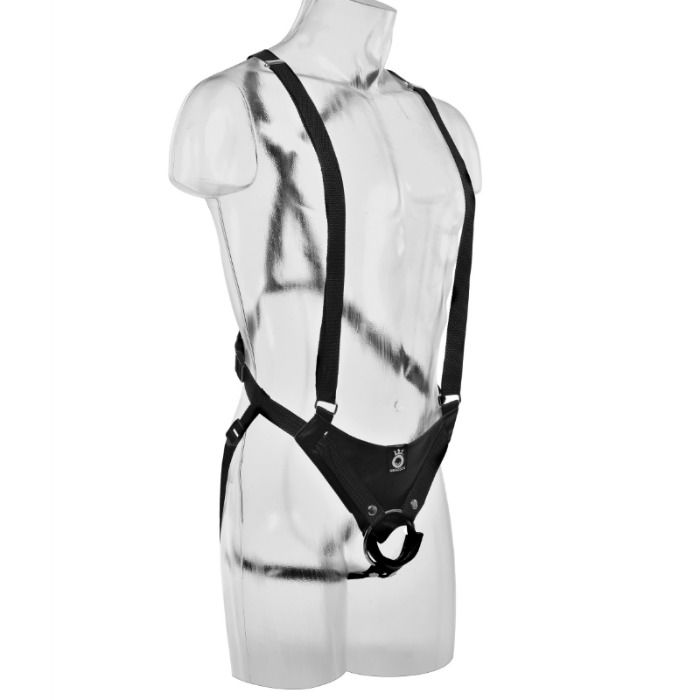 KING COCK - 30.5 CM HOLLOW STRAP-ON SUSPENDER SYSTEM - FLESH - 53Xshop