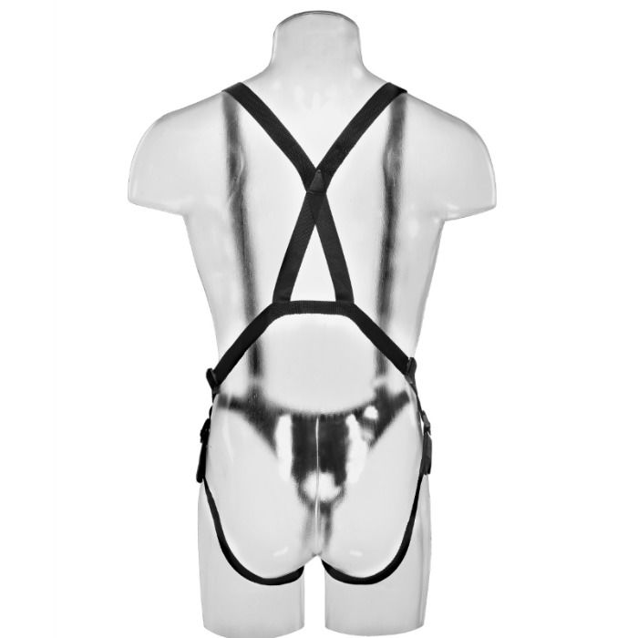 KING COCK - 30.5 CM HOLLOW STRAP-ON SUSPENDER SYSTEM - FLESH - 53Xshop