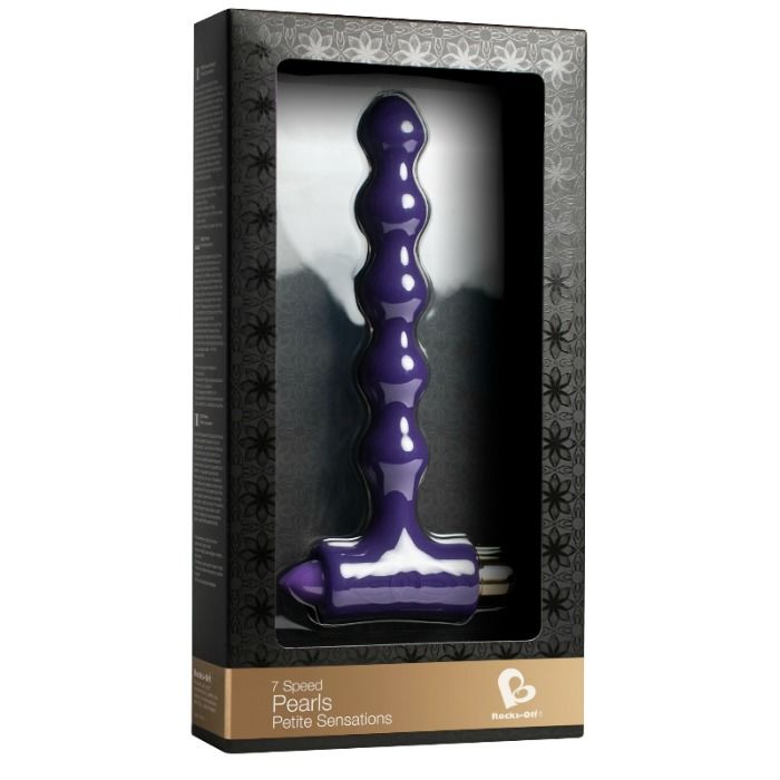 ROCKS-OFF - ANAL PLUG WITH VIBRATION AND RIVERLES PETITE SENSATIONS PEARLS - 53Xshop