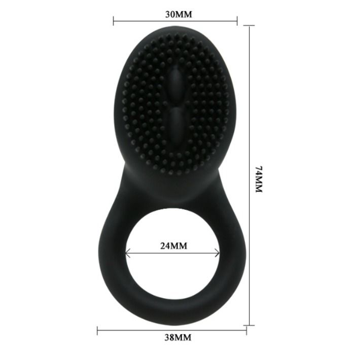 PRETTY LOVE - COBRA VIBRATOR RING BLACK - 53Xshop
