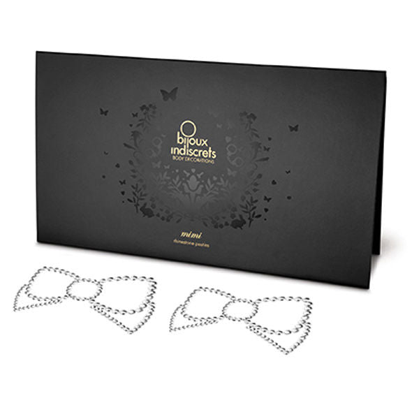 BIJOUX - MIMI BOW SILVER NIPPLE COVERS - 53Xshop