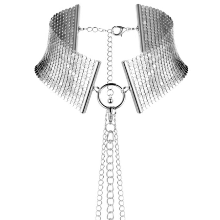 BIJOUX - DÉSIR MÉTALLIQUE SILVER METALLIC NECKLACE - 53Xshop