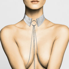 BIJOUX - DÉSIR MÉTALLIQUE SILVER METALLIC NECKLACE - 53Xshop