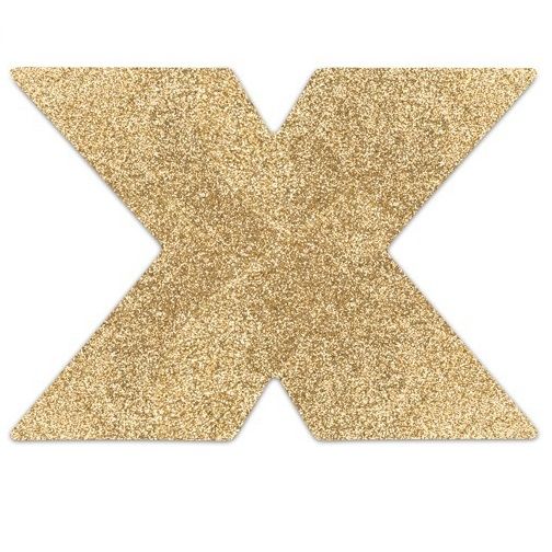 BIJOUX - INDISCRETS FLASH CROSS GOLD NIPPLE COVERS - 53Xshop
