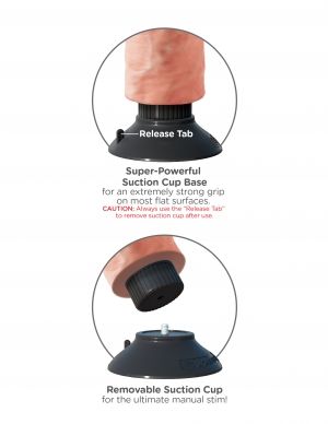 KING COCK - 20.32 CM VIBRATING COCK FLESH - 53Xshop