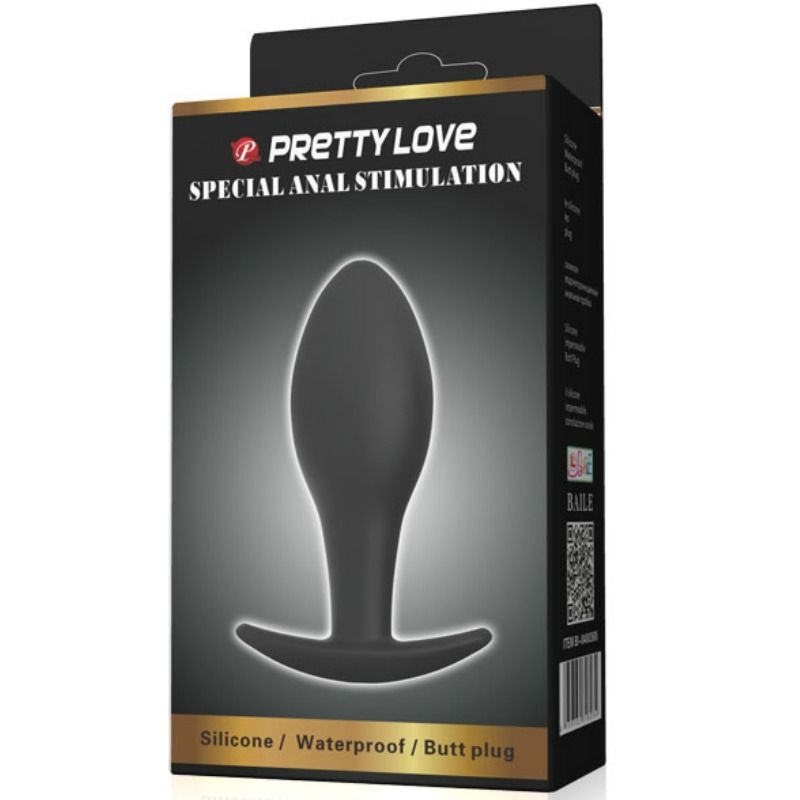 PRETTY LOVE - ANAL PLUG SILICONE ANCHOR 8.5 CM BLACK - 53Xshop