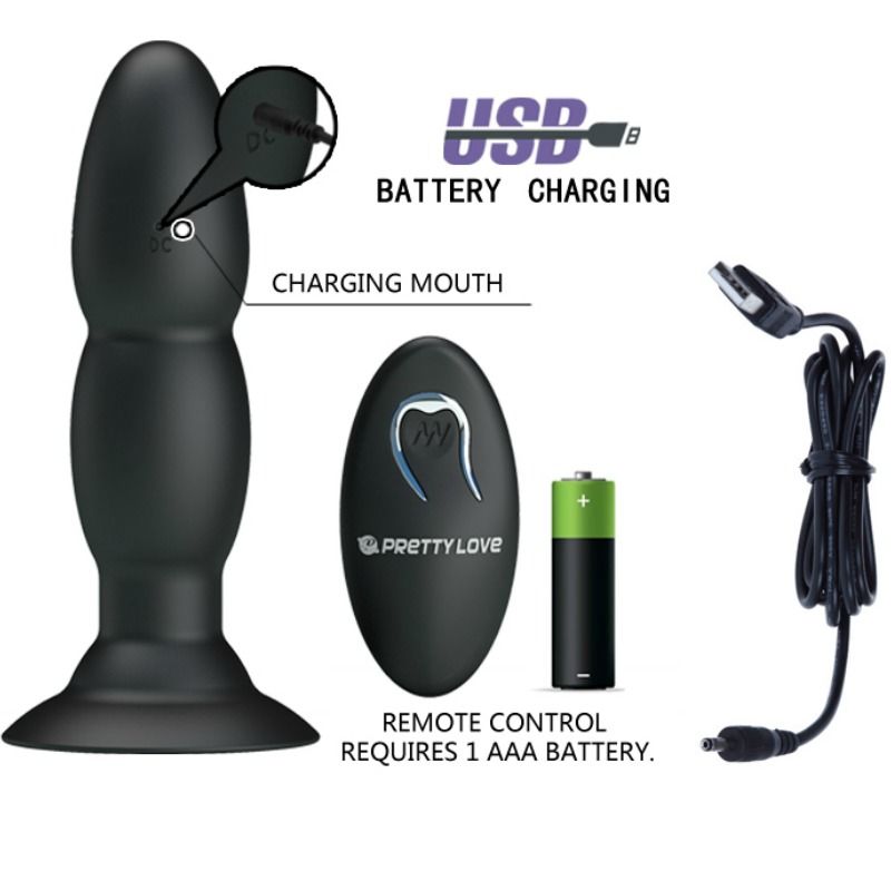 PRETTY LOVE - PLUG VIBRATOR AND ROTATION BY REMOTE CONTROL - 53Xshop