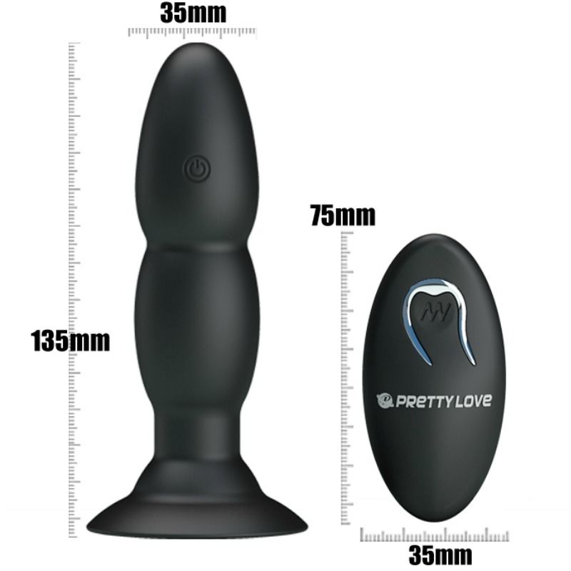 PRETTY LOVE - PLUG VIBRATOR AND ROTATION BY REMOTE CONTROL - 53Xshop