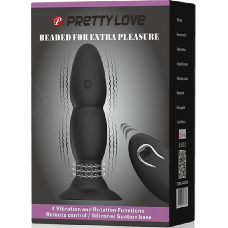 PRETTY LOVE - PLUG VIBRATOR AND ROTATION BY REMOTE CONTROL - 53Xshop