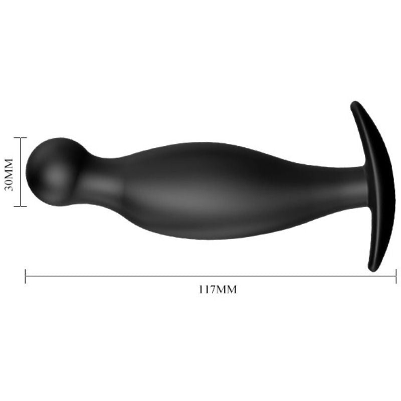 PRETTY LOVE - SILICONE ANAL PLUG 11.7 CM BLACK - 53Xshop