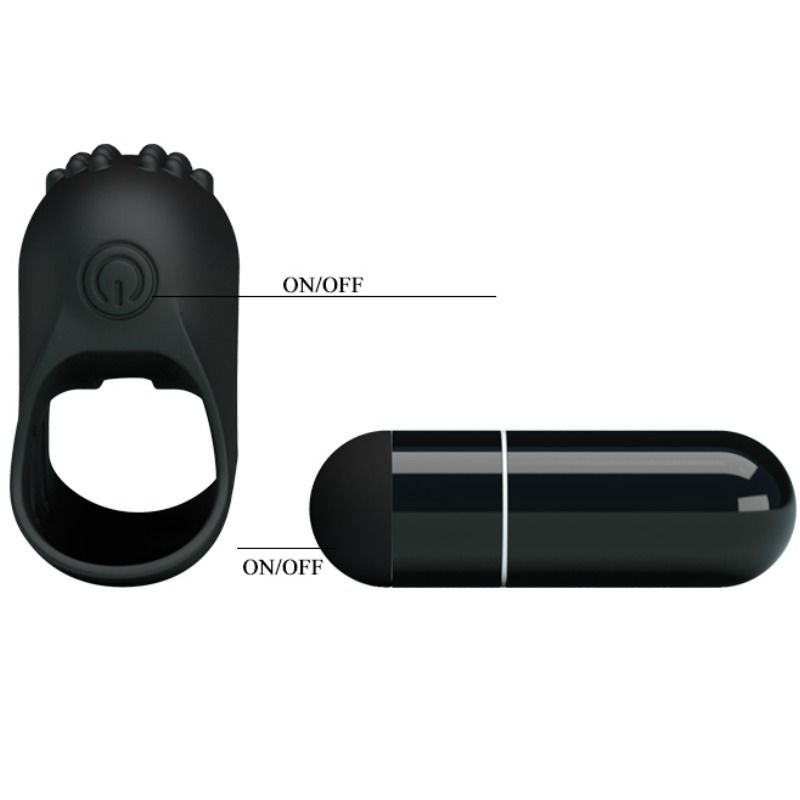 PRETTY LOVE - FLIRTATION STEWARD BLACK VIBRATION THIMBLE - 53Xshop