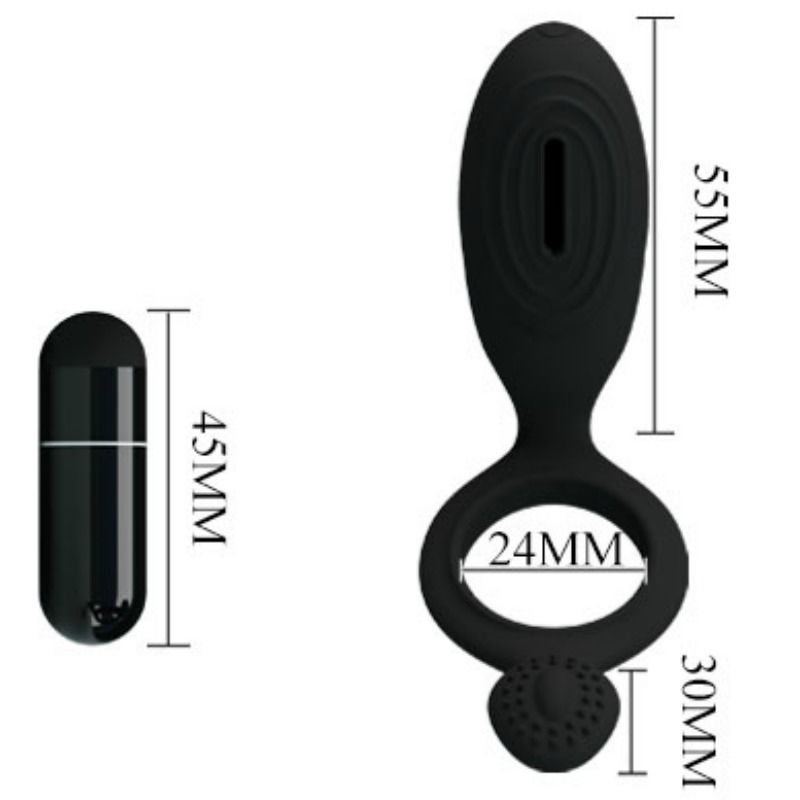 PRETTY LOVE - ETHEL VIBRATING RING WITH STIMULATOR - 53Xshop