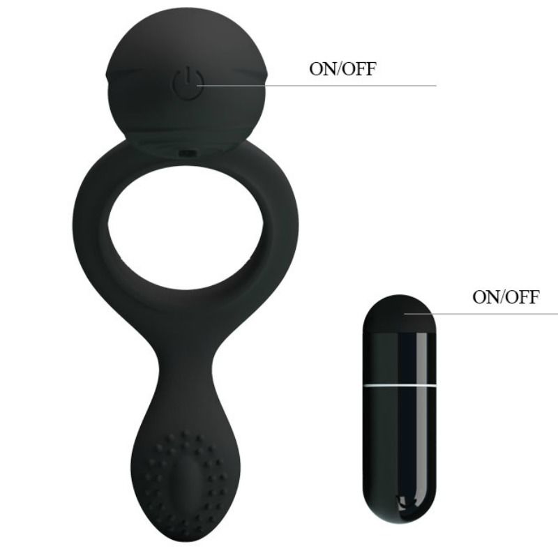 PRETTY LOVE - ETHEL VIBRATING RING WITH STIMULATOR - 53Xshop