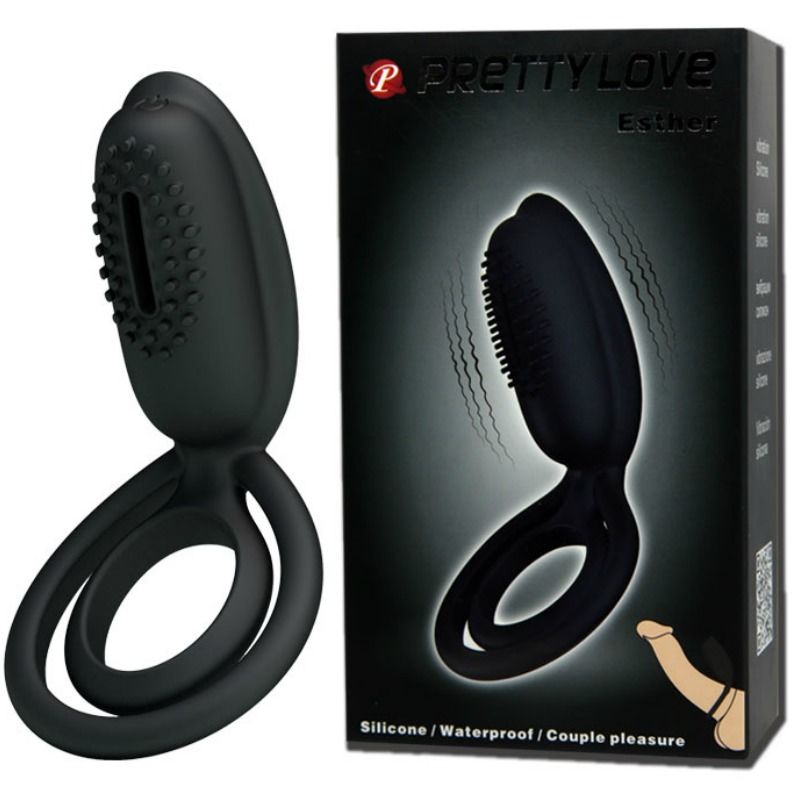 PRETTY LOVE - ESTHER VIBRATING RING WITH STIMULATOR - 53Xshop