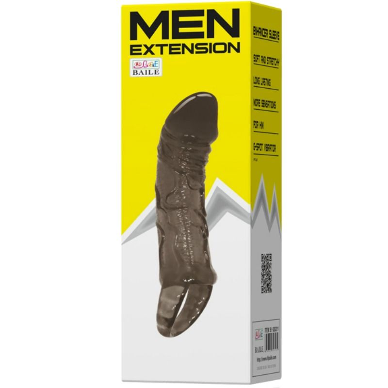 BAILE - PENIS EXTENSION SHEATH WITH STRAP FOR TESTICLES 11.5 CM - 53Xshop