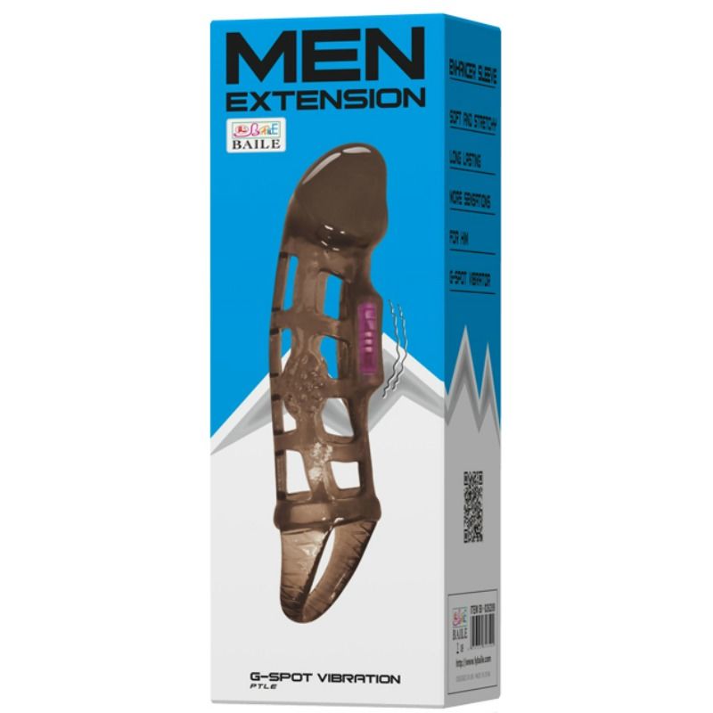 BAILE - PENIS EXTENSION SLEEVE WITH VIBRATION AND STRAP 13.5 CM - 53Xshop
