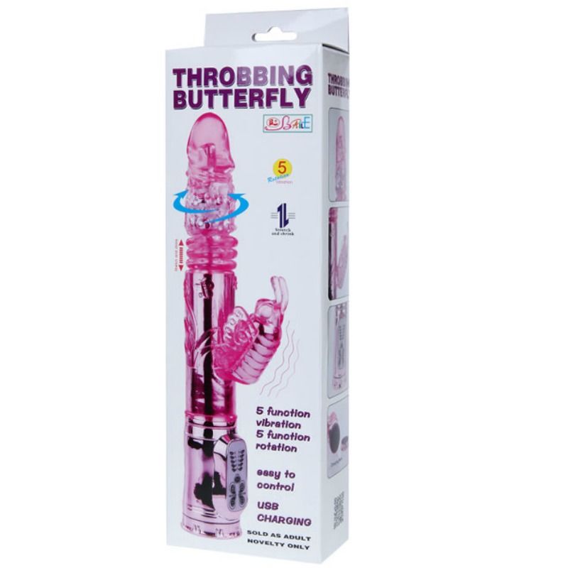 BAILE - RECHARGEABLE VIBRATOR WITH ROTATION AND THROBBING BUTTERF STIMULATOR - 53Xshop