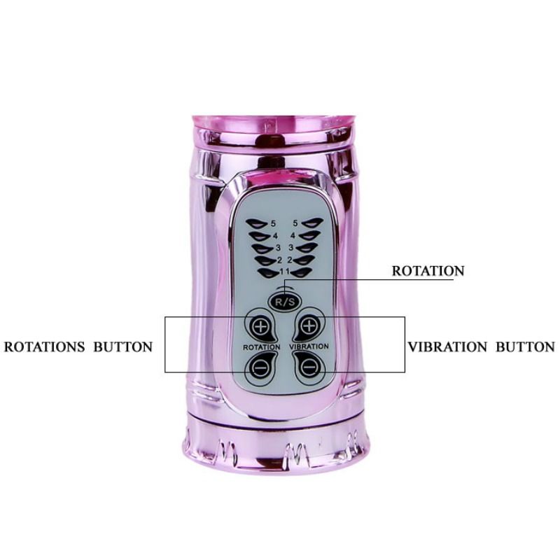 BAILE - RECHARGEABLE VIBRATOR WITH ROTATION AND THROBBING BUTTERF STIMULATOR - 53Xshop