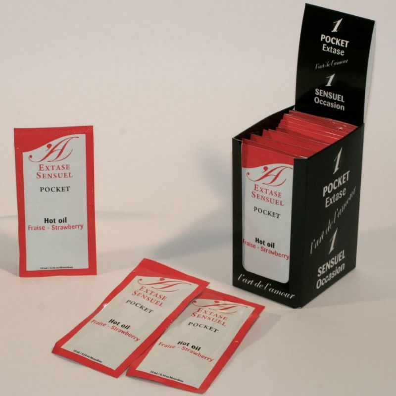 EXTASE SENSUAL - STRAWBERRY STIMULATING OIL 10 ML - 53Xshop