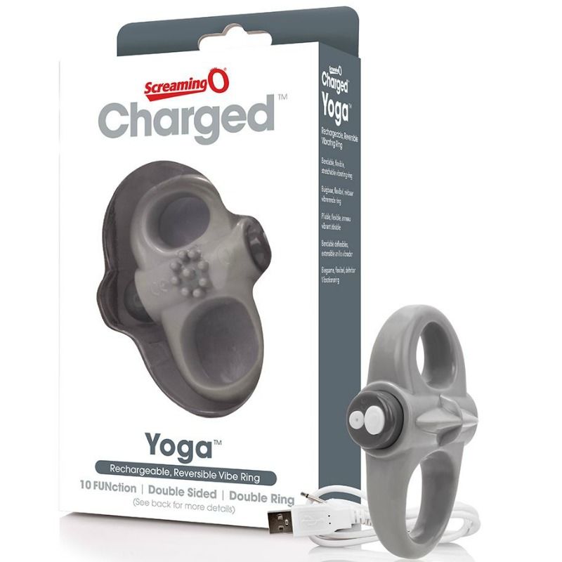 SCREAMING O - RECHARGEABLE VIBRATING RING YOGA GRAY - 53Xshop