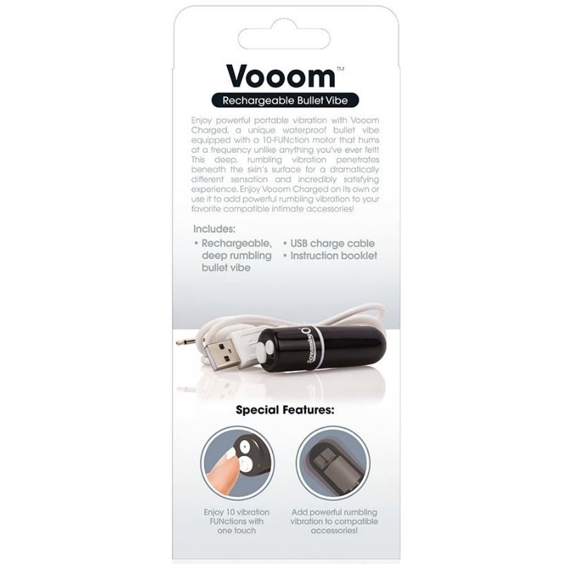 SCREAMING O - RECHARGEABLE VIBRATING BULLET VOOOM BLACK - 53Xshop