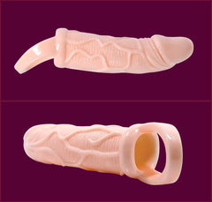 BAILE - PENIS EXTENDER SHEATH WITH VIBRATION AND STRAP FOR TESTICLES 13.5 CM - 53Xshop