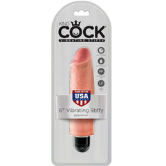 KING COCK - 15.24 CM VIBRATING STIFFY FLESH - 53Xshop