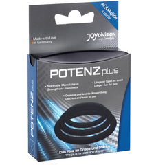 JOYDIVISION POTENZDUO - PLUS 3 BLACK RINGS SET - S, M, L - 53Xshop