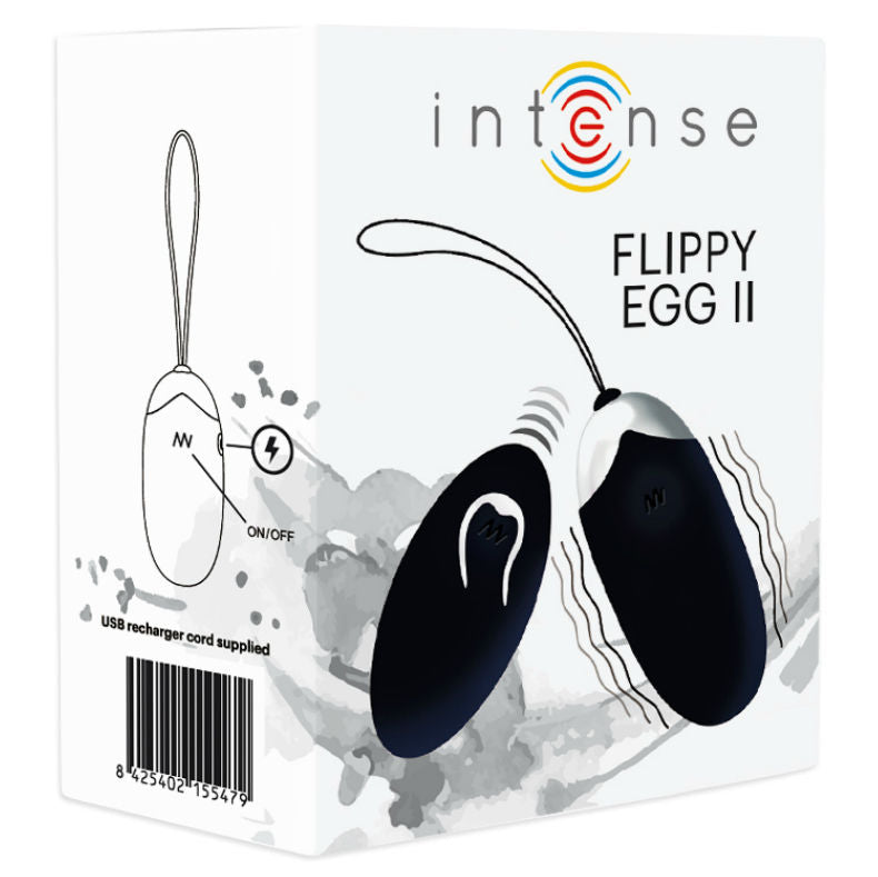 INTENSE - FLIPPY II VIBRATING EGG WITH REMOTE CONTROL BLACK - 53Xshop